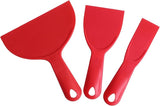 FFJ 3pc Plastic Scraper Set, 1.5", 3" and 6"